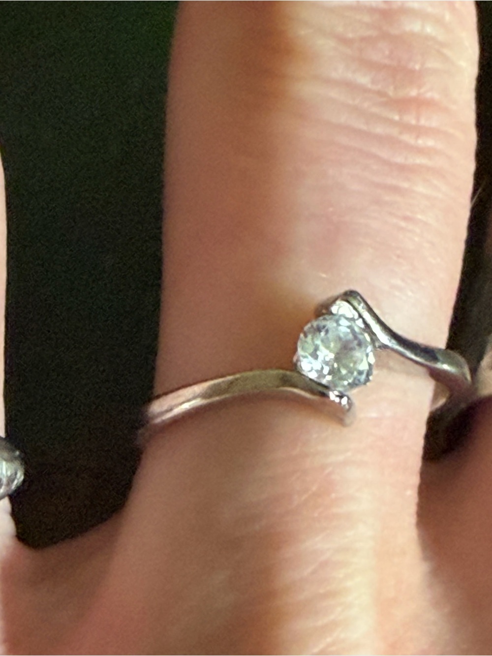 Art deco style solitaire ring 6.5